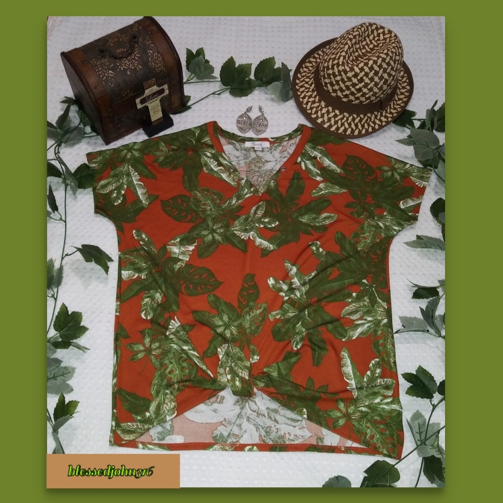 89TH + Madison Women's NWT Blouse Small Brown